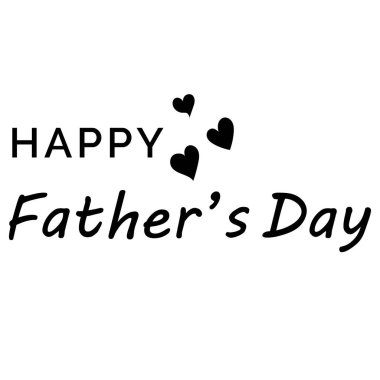 Mutlu babalar günü tipografi vektör tasarımı.