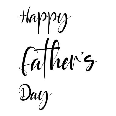 Mutlu babalar günü tipografi vektör tasarımı.