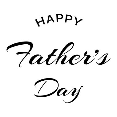 Mutlu babalar günü tipografi vektör tasarımı.