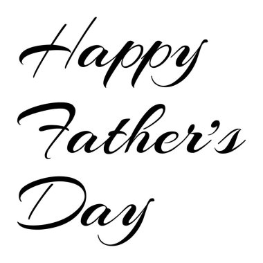 Mutlu babalar günü tipografi vektör tasarımı.