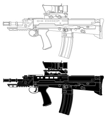 İngiliz tüfeği L85 A1 kısa vektör