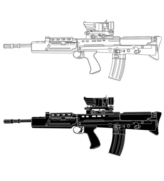 İngiliz saldırı tüfeği L85 A1 vektörü