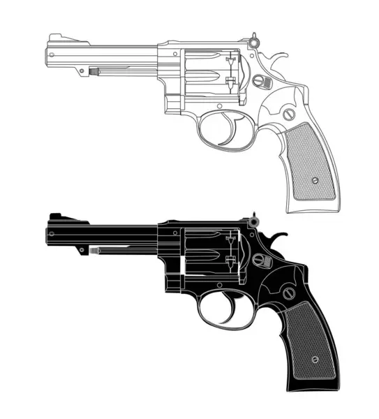 Siyah ve beyaz ana hat vektör tabancaları