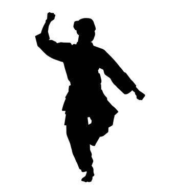 Bir karate sporcusunun vektör illüstrasyonu