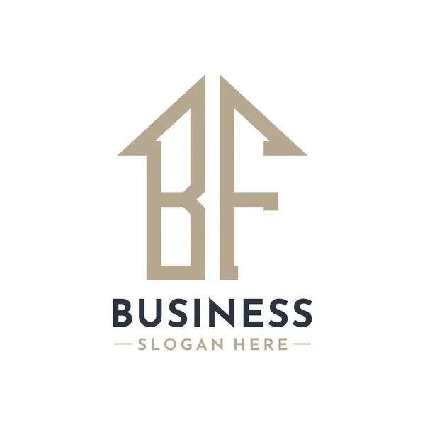 Emlak İşletmeleri Markası BF Emlak Yönetimi için BF House Logosu. Modern Baş harfler AA Logo Tasarımı