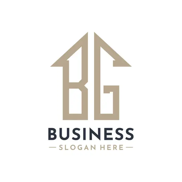 BG Emlak İşletme Markası BG Emlak Yönetimi için Harf BG Evi Logosu. Modern Baş harfler AA Logo Tasarımı