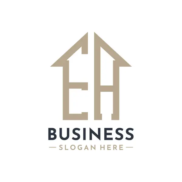 EA Harfi Emlak İşletmeleri Markası EA Emlak Yönetimi Logosu. Modern Baş harfler AA Logo Tasarımı