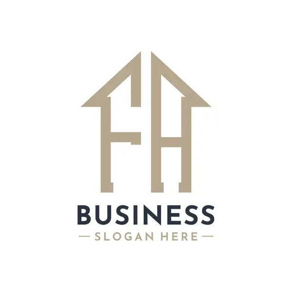 FA Harfi Gayrimenkul İşletme Markası FA Gayrimenkul Yönetimi Logosu. Modern Baş harfler AA Logo Tasarımı