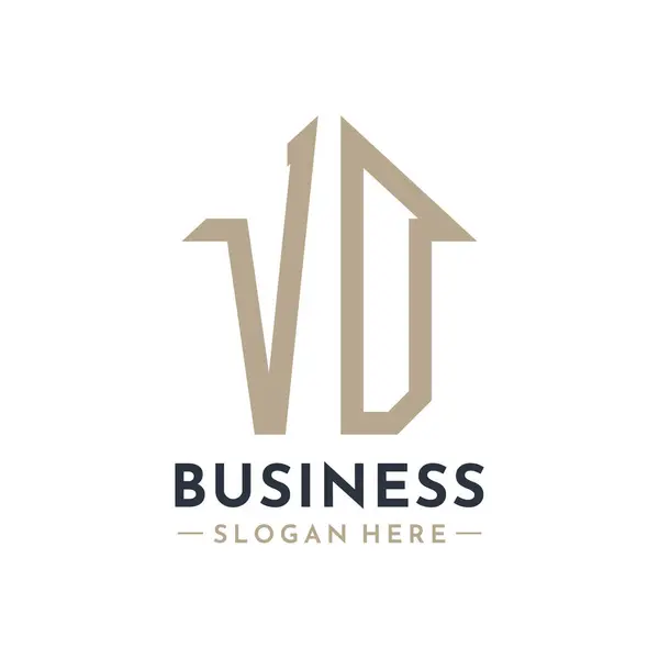 Gayri Menkul İşletme Markası Zührevi Mülkiyet Yönetimi için VD Logosu. Modern Baş harfler AA Logo Tasarımı