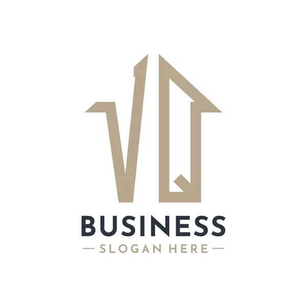 Emlak Şirketi Marka VQ Emlak Yönetimi için VQ Logosu. Modern Baş harfler AA Logo Tasarımı