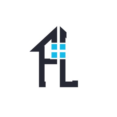 Baş harfleri PL House Logo Tasarımı. Emlak, Emlak ve Ticari Markalaşma İkonası İkonası ile Yaratıcı Harf PL