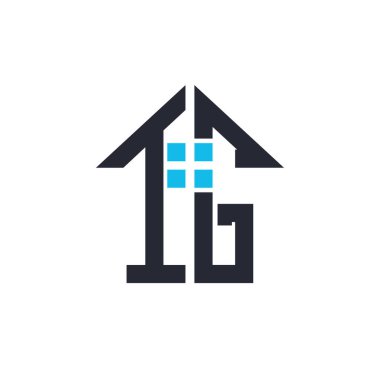 Baş harfleri TG House Logo Tasarımı. Emlak, Emlak ve İşletme Markası Simgesi İkonası ile Yaratıcı Mektup TG