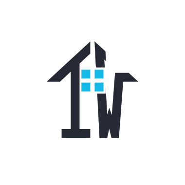 Baş harfleri TW House Logo Tasarımı. Emlak, Emlak ve Ticari Markalaşma İkonası İkonası ile Yaratıcı Mektup TW