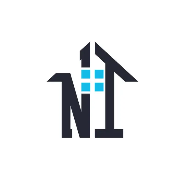 Baş harfleri NT House Logo Tasarımı. Emlak, Emlak ve Ticari Markalaşma İkonası İkonası ile Yaratıcı Mektup NT