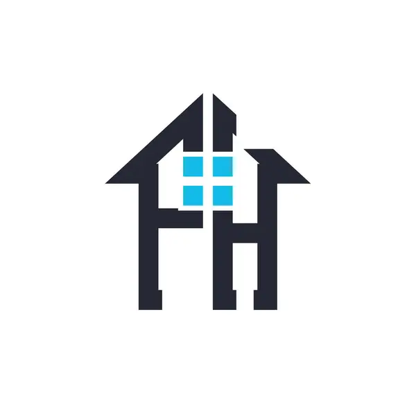 Baş harfleri PH House Logo Tasarımı. Emlak, Mülkiyet ve İş Markası Simgesi İkonlu Yaratıcı Mektup PH