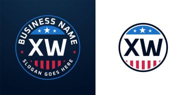 Vatansever XW Logo Tasarımı. Amerikan Bayrağı ve Yıldızı olan XW Logosu, Vatansever Tasarım