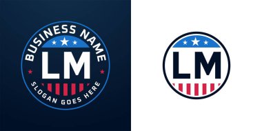 Vatansever LM Logo Tasarımı. Amerikan Bayrağı ve Yıldızı olan LM Logosu, Vatansever Tasarım