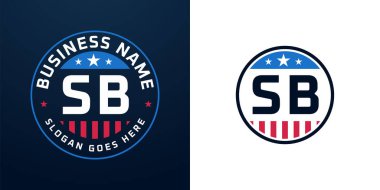 Vatansever SB logo tasarımı. Amerikan Bayrağı ve Yıldızı olan SB Logosu, Vatansever Tasarım