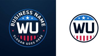 Vatansever WU Logo Tasarımı. Amerikan Bayrağı ve Yıldızı olan WU Logosu, Vatansever Tasarım