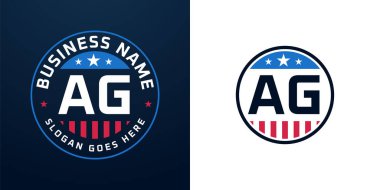 Vatansever AG Logo Tasarımı. Amerikan Bayrağı ve Yıldızı olan AG Logosu, Vatansever Tasarım