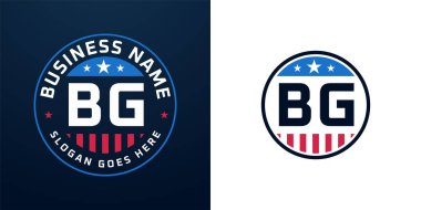 Vatansever BG Logo Tasarımı. Amerikan Bayrağı ve Yıldızı olan BG Logosu, Vatansever Tasarım