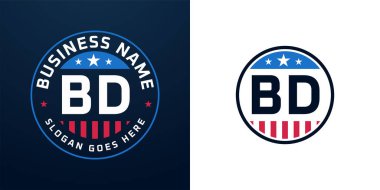 Vatansever BD Logo Tasarımı. Amerikan Bayrağı ve Yıldızı olan BD Logosu, Vatansever Tasarım