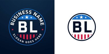 Vatansever BL Logo Tasarımı. Amerikan Bayrağı ve Yıldızı olan BL Logosu, Vatansever Tasarım