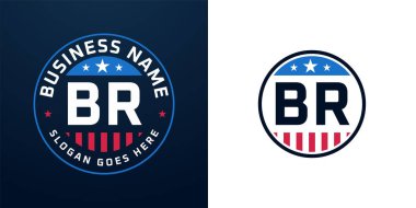 Vatansever BR Logo Tasarımı. Amerikan Bayrağı ve Yıldızı olan BR Logosu, Vatansever Tasarım