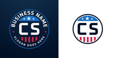 Vatansever CS Logo Tasarımı. Amerikan Bayrağı ve Yıldızı olan CS Logosu, Vatansever Tasarım