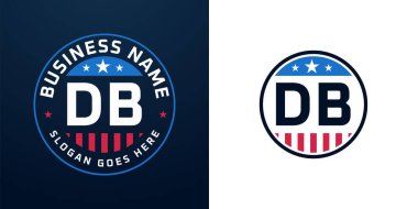Vatansever DB Logo Tasarımı. Amerikan Bayrağı ve Yıldızı olan DB Logosu, Vatansever Tasarım