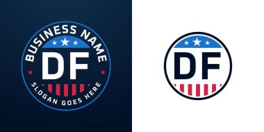 Vatansever DF Logo Tasarımı. Amerikan Bayrağı ve Yıldızı olan DF Logosu, Vatansever Tasarım