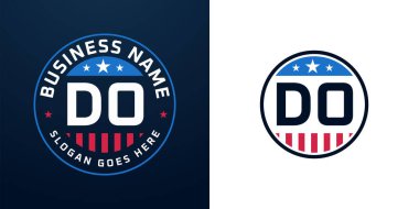 Vatansever DO Logo Tasarımı. Amerikan Bayrağı ve Yıldızı, Vatansever Tasarım Harfleri