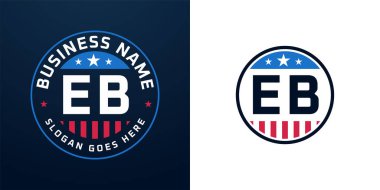 Vatansever EB logo tasarımı. Amerikan Bayrağı ve Yıldızı olan EB Logosu, Vatansever Tasarım