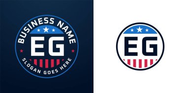 Vatansever EG Logo Tasarımı. Amerikan Bayrağı ve Yıldızı olan EG logosu, Vatansever Tasarım