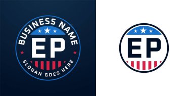 Vatansever EP Logo Tasarımı. Amerikan Bayrağı ve Yıldızı, Vatansever Tasarım Harfi.