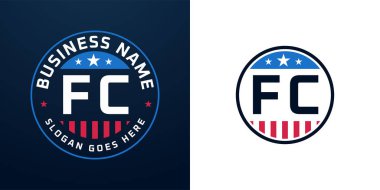 Vatansever FC Logo Tasarımı. Amerikan Bayrağı ve Yıldızı olan FC Logosu, Vatansever Tasarım