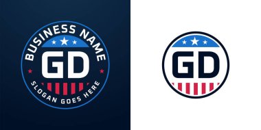 Vatansever GD Logo Tasarımı. Amerikan Bayrağı ve Yıldızı olan GD Logosu, Vatansever Tasarım