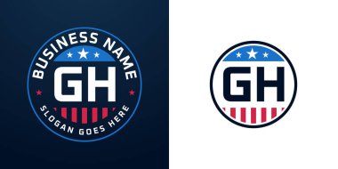 Vatansever GH Logo Tasarımı. Amerikan Bayrağı ve Yıldızı olan GH Logosu, Vatansever Tasarım