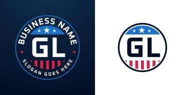 Vatansever GL Logo Tasarımı. Amerikan Bayrağı ve Yıldızı olan GL Logosu, Vatansever Tasarım