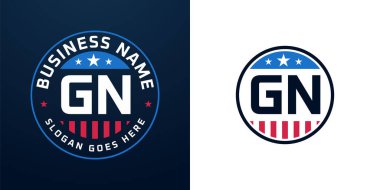 Vatansever GN Logo Tasarımı. Amerikan Bayrağı ve Yıldızı olan GN Logosu, Vatansever Tasarım