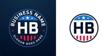 Vatansever HB logo tasarımı. Amerikan Bayrağı ve Yıldızı olan HB logosu, Vatansever Tasarım