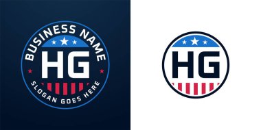 Vatansever HG logo tasarımı. Amerikan Bayrağı ve Yıldızı, Vatansever Tasarım Harfi.