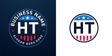 Vatansever HT Logo Tasarımı. Amerikan Bayrağı ve Yıldızı, Vatansever Tasarım Harfi.