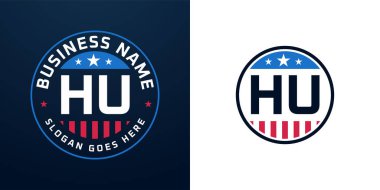 Vatansever HU logo tasarımı. Amerikan Bayrağı ve Yıldızı olan HU logosu, Vatansever Tasarım
