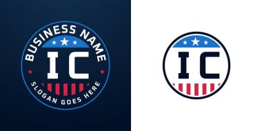 Vatansever IC Logo Tasarımı. Amerikan Bayrağı ve Yıldızı olan IC Logosu, Vatansever Tasarım