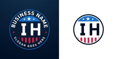 Vatansever IH logo tasarımı. Amerikan Bayrağı ve Yıldızı olan IH logosu, Vatansever Tasarım