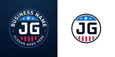 Vatansever JG Logo Tasarımı. Amerikan Bayrağı ve Yıldızı olan JG Logosu, Vatansever Tasarım