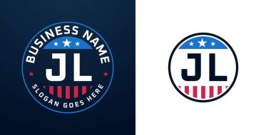 Vatansever JL Logo Tasarımı. Amerikan Bayrağı ve Yıldızı olan JL Harfi, Vatansever Tasarım
