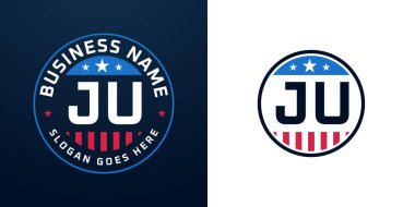 Vatansever JU Logo Tasarımı. Amerikan Bayrağı ve Yıldızı olan JU Logosu, Vatansever Tasarım