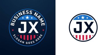 Vatansever JX Logo Tasarımı. Amerikan Bayrağı ve Yıldızı olan JX Logosu, Vatansever Tasarım